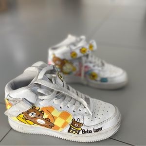 custom hand painted rilakkuma airforces